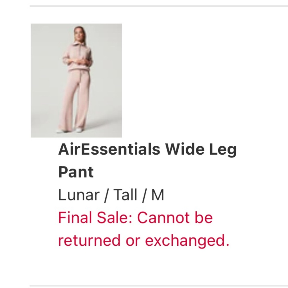 AirEssentials wide leg pants tall lunar